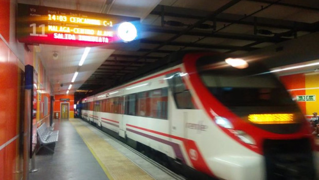 ep archivo   tren de renfe cercanias malaga en la estacion maria zambrano