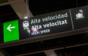 ep archivo   un cartel indica los trenes de alta velocidad