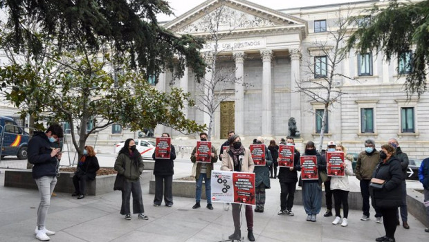 ep concentracion de cgt ante el congreso de los diputados contra la reforma laboral