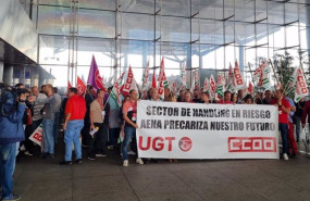 ep concentracion en el aueropuerto de malaga