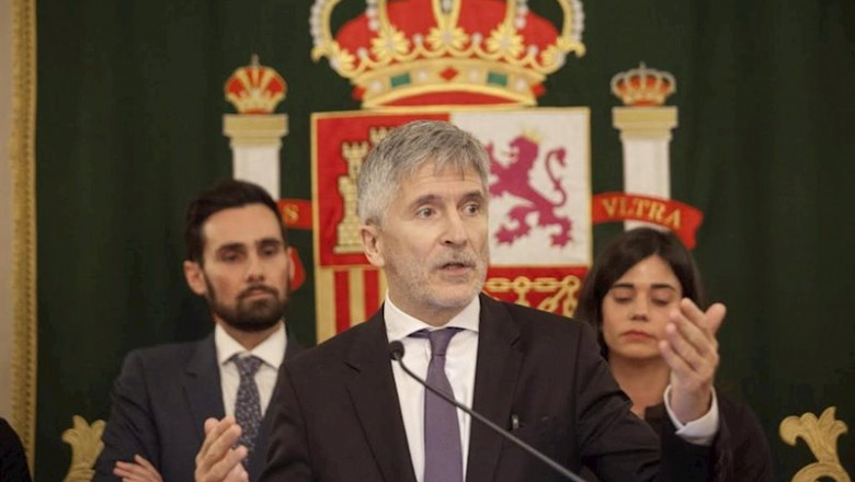 El ministro del Interior, Fernando Grande-Marlaska, en la toma de posesión de nuevo equipo | INTERIOR ep el ministro del interior fernando grande-marlaska en la toma de posesion de nuevo equipo