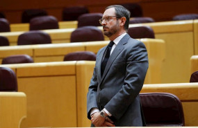 ep el portavoz del pp en el senado javier maroto durante el minuto de silencio en conmemoracion a