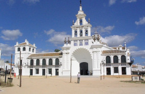 ep fachada de la ermita de el rocio en almonte huelva en una imagen de archivo