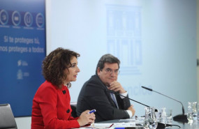 ep la portavoz del gobierno y ministra de hacienda maria jesus montero y el ministro de inclusion