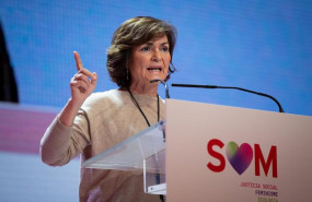 ep la vicepresidenta del gobierno en funciones carmen calvo durante el 14 congreso del psc en el que