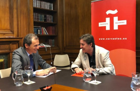 ep ministrociencia innovacionuniversidadesfunciones pedro duque ydirectorinstituto cervantes luis garcia montero reunidosimpulsarespanolmundola ciencia