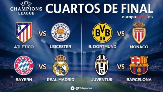 Cuartos de final Champions League: Bayern-Real Madrid, Juventus ... Cuartos de final Champions League: Bayern-Real Madrid, Juventus ...
