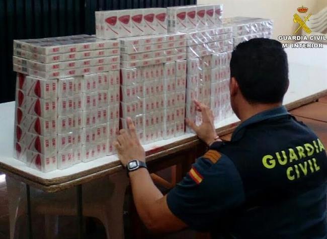 Tabaco de contrabando incautado en Moguer (Huelva). | EUROPA PRESS/GUARDIA CIVIL ep tabacocontrabando incautadomoguer huelva
