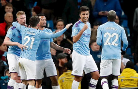 ep varios jugadores del manchester city celebran un gol
