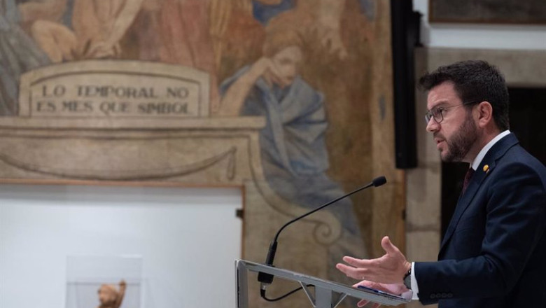 ep el presidente de la generalitat de catalunya pere aragons comparece tras reunirse con el consejo ep el presidente de la generalitat de catalunya pere aragons comparece tras reunirse con el consejo