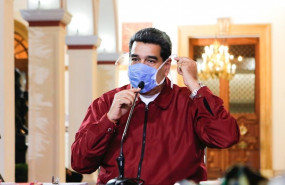 ep el presidente de venezuela nicolas maduro con una mascarilla
