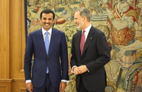 ep el rey felipe y el emir de catar tamim bin hamad al thani llegan a la audiencia celebrada en el