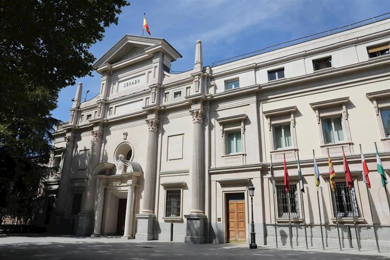 ep fachada exterior del palacio del senado en madrid