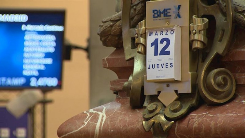 La bolsa de Madrid este jueves 12 de marzo de 2020. | EUROPA PRESS ep la bolsa de madrid este jueves 12 de marzo de 2020