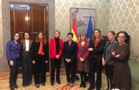 ep la ministra de asuntos exteriores ue y cooperacion arancha gonzalez laya centro con la asociacion