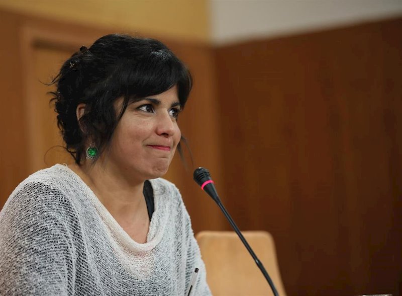 ep la presidenta del grupo parlamentario adelante andalucia teresa rodriguez en rueda de prensa