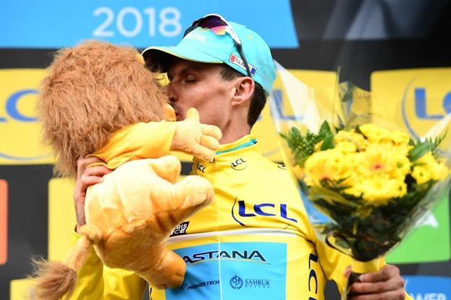 Luis León Sánchez con el maillot amarillo de la París-Niza | ASO ep luis leon sanchezmaillot amarillola paris-niza