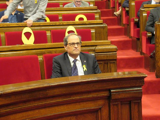 El presidente de la Generalitat, Quim Torra, sentado solo | EUROPA PRESS ep presidentela generalitat quim torra sentado solo