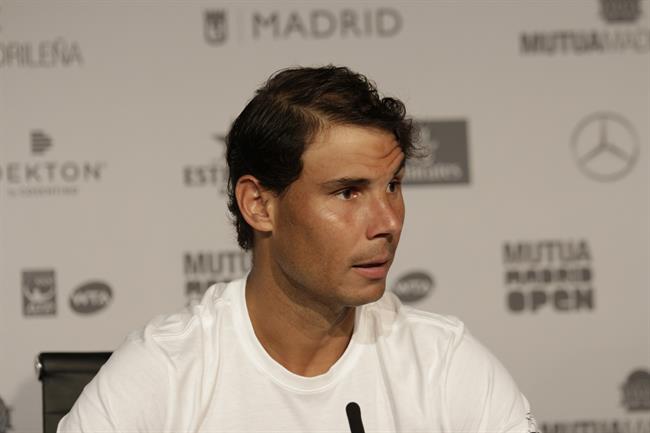 Rafa Nadal en rueda de prensa del Mutua Madrid Open. | EUROPA PRESS ep rafa nadalruedaprensamutua madrid open