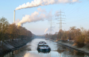 dl germany industry manufacturing production economy producer prices rhine herne canal cargo factory smoke stack pb