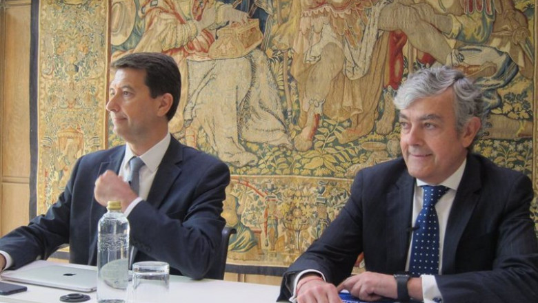 Archivo - Rafael Domenech (BBVA Research) y Carlos Gorria (BBVA) | EUROPA PRESS - Archivo ep archivo rafael domenech bbva research y carlos gorria bbva