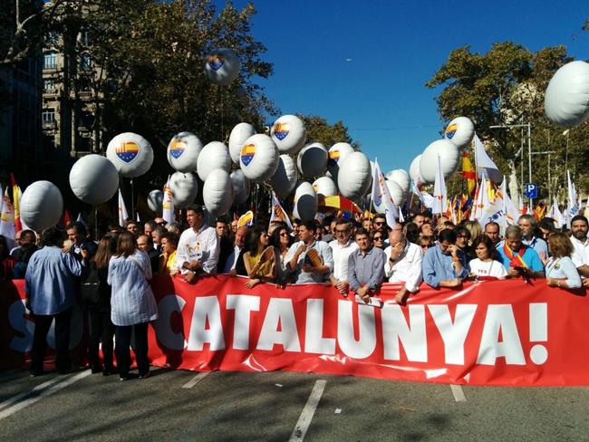 Cabecera de la manifestación de SCC en Barcelona | EUROPA PRESS ep cabecerala manifestacionsccbarcelona