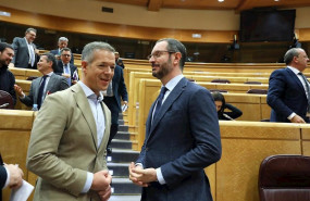 ep el portavoz del partido popular en el senado javier maroto y el portavoz del psoe en la camara