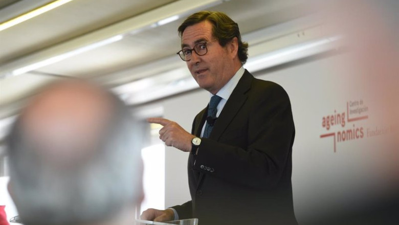 ep el presidente de la ceoe antonio garamendi durante la presentacion del monitor de empresas de la ep el presidente de la ceoe antonio garamendi durante la presentacion del monitor de empresas de la
