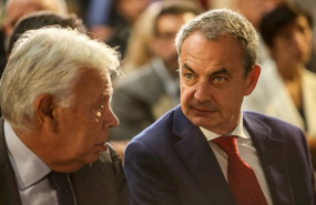ep los expresidentes del gobierno felipe gonzalez y jose luis rodriguez zapatero