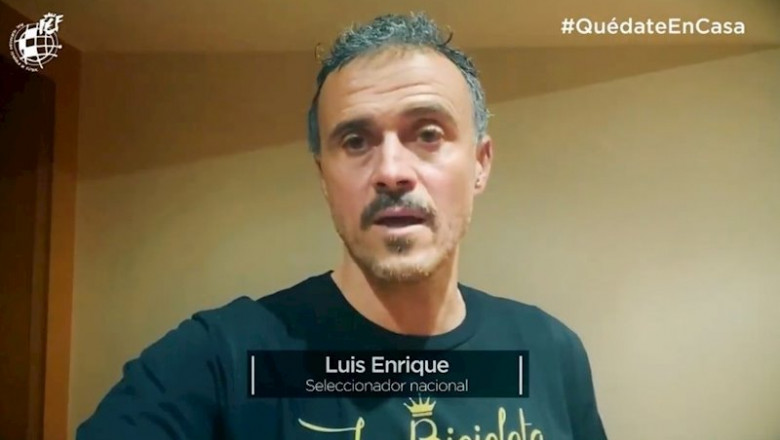ep luis enrique en el video de la campana de la rfef ante el coronavirus ep luis enrique en el video de la campana de la rfef ante el coronavirus