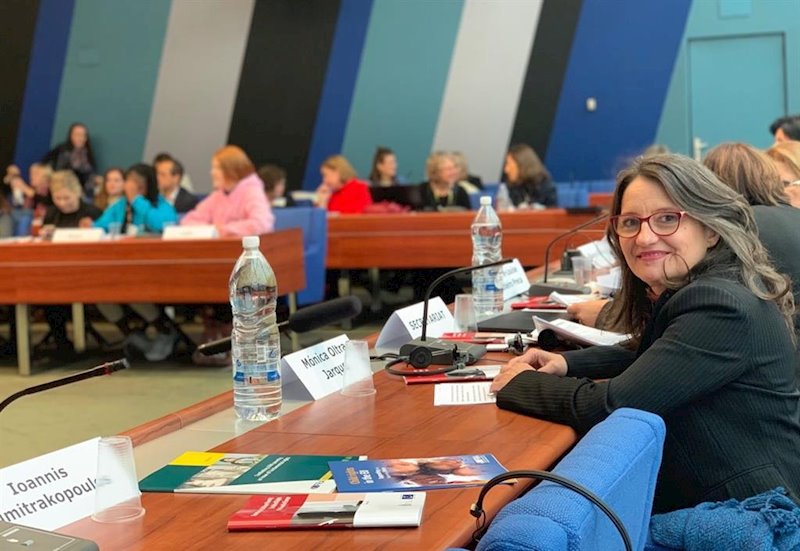ep monica oltra interviene en unas jornadas en estrasburgo