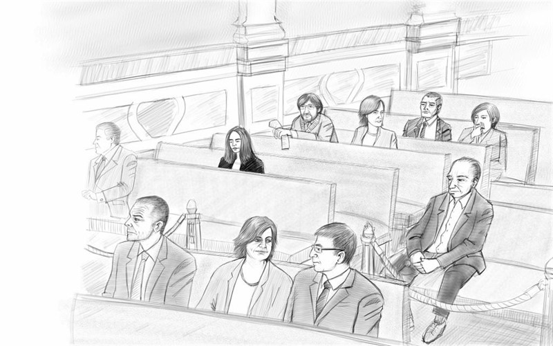 ep uno de los dibujos de la exposicion prisonblues dibujando el juicio del proces