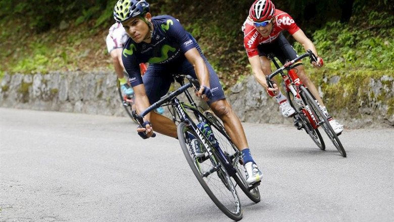 ep andrey amador durante el giro de italia de 2015 con el movistar team ep andrey amador durante el giro de italia de 2015 con el movistar team