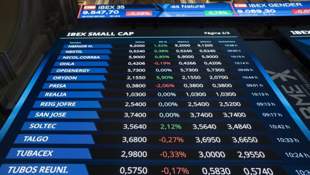ep archivo   valores economicos en paneles en el palacio de la bolsa a 18 de septiembre de 2023 en