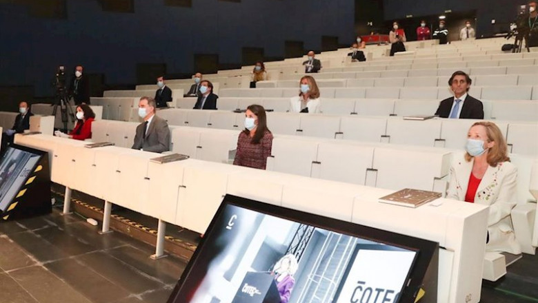 ep don felipe vi y dona letizia durante el acto de presentacion del informe cotec 2020 en el que se ep don felipe vi y dona letizia durante el acto de presentacion del informe cotec 2020 en el que se