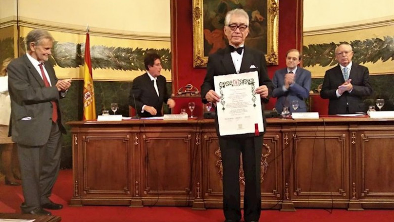 ep el doctor tasuku honjo premio nobel de medicina 2018 recibe el premio fernandez-cruz y la medalla