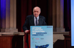 ep el exvicepresidente de la comision europea ce joaquin almunia en un acto de foment del treball