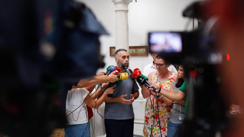 El portavozde FACUA, Rubén Sánchez, en imagen de archivo, en una rueda de prensa tras la reunión de FACUA con el PSOE-A. En la Sede del PSOE-A. | MARíA JOSÉ LÓPEZ - Europa Press ep el portavozde facua ruben sanchez en imagen de archivo en una rueda de prensa tras la reunion de