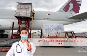 ep foto de uno de los aviones procedentes de china con material sanitario comrprado por la comunidad