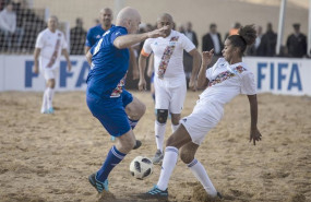 ep gianni infantino en un partido benefico de fifa