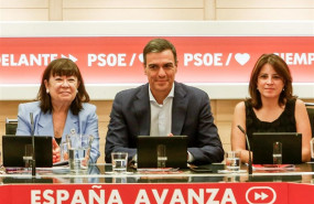 ep i-d la presidentapsoe cristina narbona secretario generalpsoepresidentegobiernofunciones pedro sanchezla vicesecretaria generalpsoe adriana lastra durantereunionla comison ejecutiva federalpartido