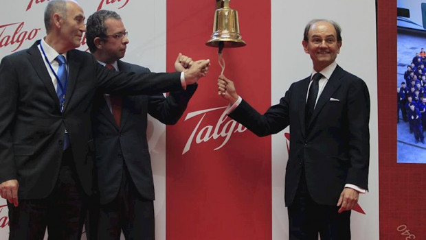 ep jose maria oriol ceo y carlos palacio presidente en la salida a bolsa de talgo