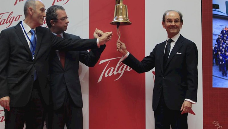 ep jose maria oriol ceo y carlos palacio presidente en la salida a bolsa de talgo