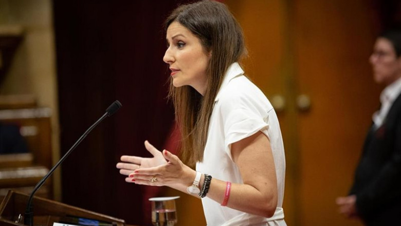 ep la diputada y portavoz de ciudadanos lorena roldan interviene desde la tribuna en una sesion del