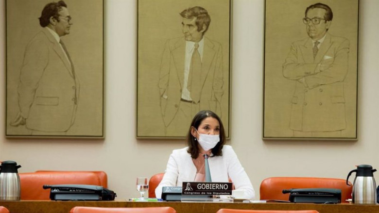 ep la ministra de industria comercio y turismo reyes maroto en su comparecencia en comision en el