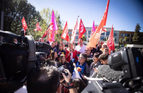 ep la vicepresidenta segunda del gobierno y ministra de trabajo yolanda diaz en la jornada de huelga