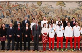ep los reyes recibenequipo olimpico espanolpyeongchang