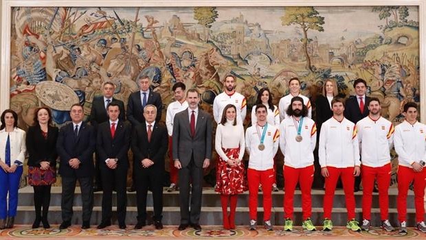 ep los reyes recibenequipo olimpico espanolpyeongchang