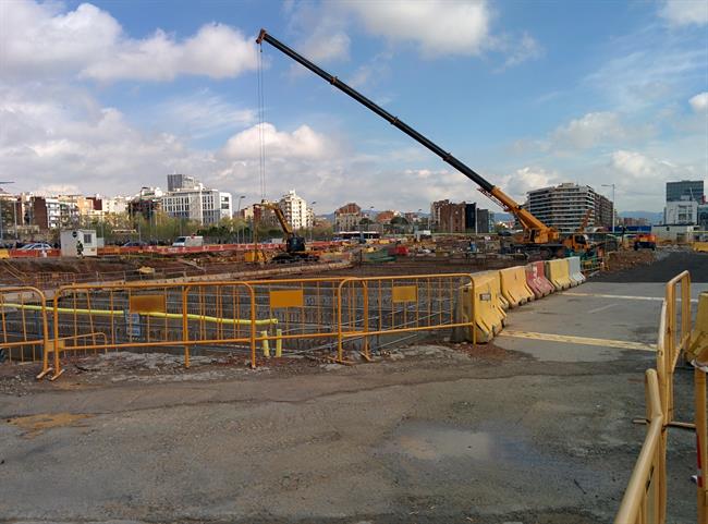 Obras de construcción de la nueva plaza de Glòries, en Barcelona | EUROPA PRESS ep obrasconstruccionla nueva plazaglries en barcelona
