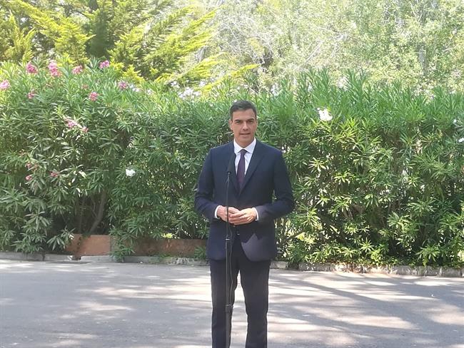 Pedro Sánchez atiende a los medios en Marivent | EUROPA PRESS ep pedro sanchez atiendelos mediosmarivent